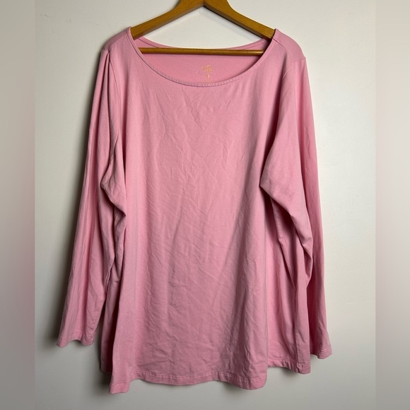 Belle by Kim Gravel Tops - Belle Kim Gravel Top Blouse 2X Egyptian Pima Cotton Pink Lightweight Comfortable